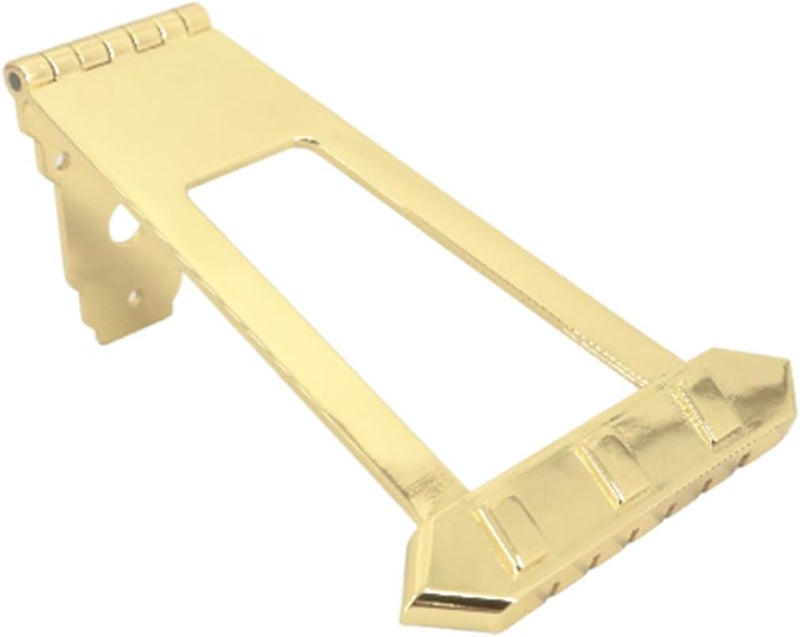 Domofa 6 String Trapeze Tailpiece Bridge Tailpiece for Jazz Archtop Semi-Hollow Guitar Replacement Parts (Gold) - Image 5